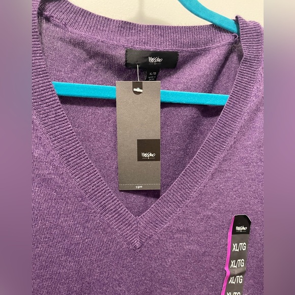 Massimo purple V-neck sweater. New with tags. - Picture 4 of 6